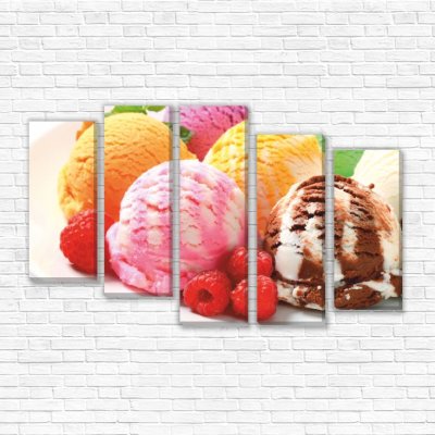 модульные картины Разноцветное мороженое