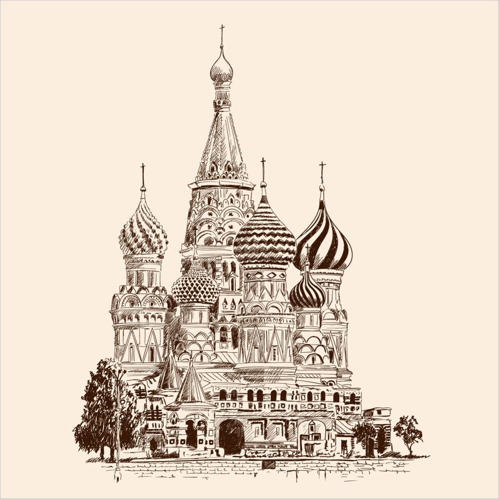 Архитектура России рисунок объем