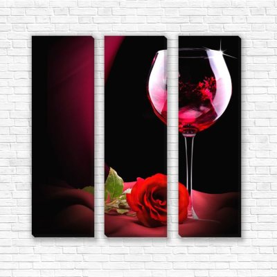 модульные картины Роза и вино