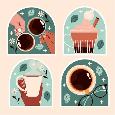 постеры Кофейный коллаж