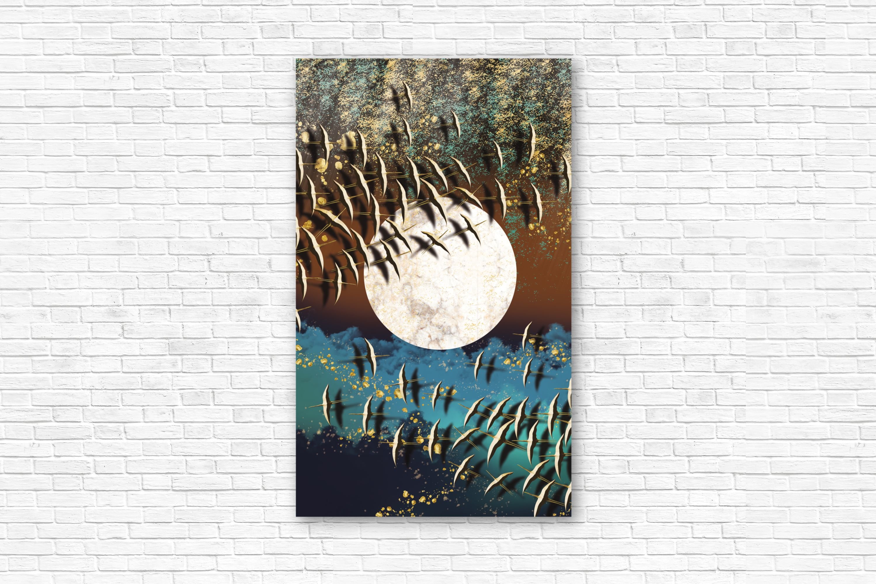 Настенная картина луна состаренные металлические Луны на открытом воздухе крыльцо палуба коттедж украшения искусство 