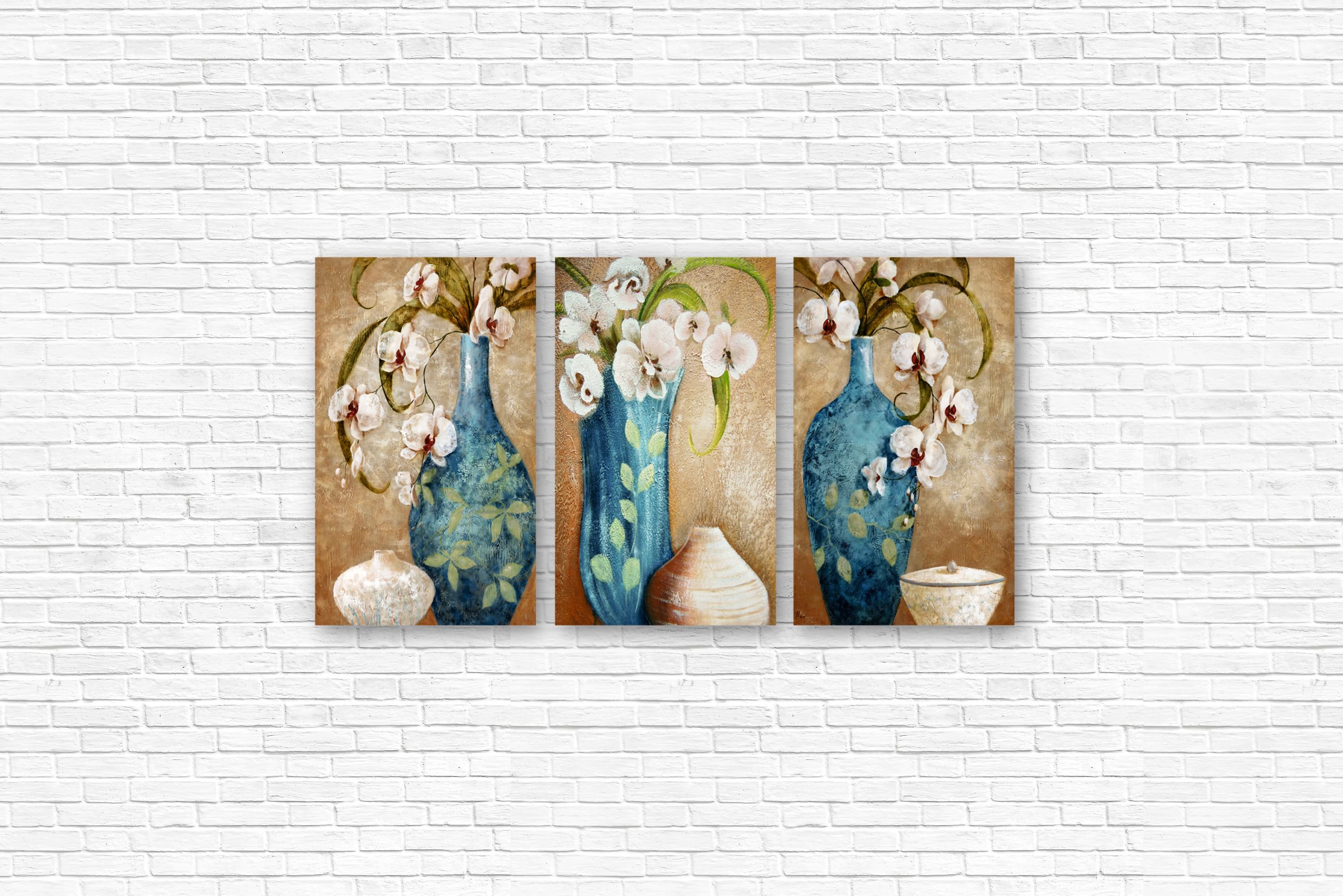 Модульная картина Натюрморт с голубой вазой на стену – Купить в интернет  магазине недорого | Фото и Цены в каталоге allstick.ru