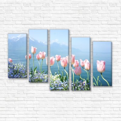 модульные картины Альпийские тюльпаны