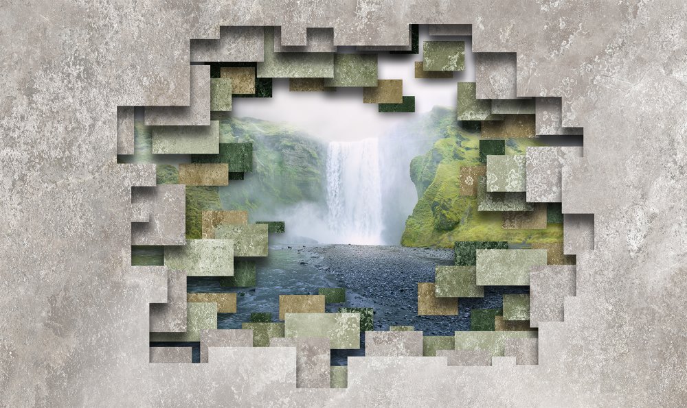 Настенный водопад - уникальное дизайнерское решение для помещений