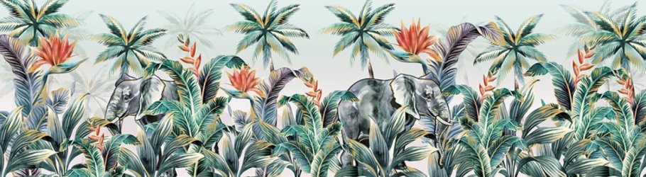фотообои Слоны и джунгли